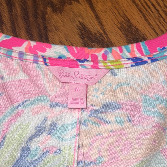 Lilly Pulitzer Devon Dress in Tiki Pink Sunken Treasure Size Medium NWT - Picture 6 of 7